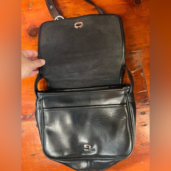 Leather black messenger crossbody Korean vintage boutique - Picture 3 of 14